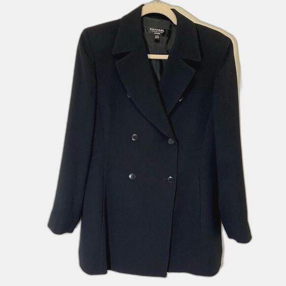 Emanuel Ungaro - Black Double Breasted Blazer - Women's size 8P - Picture 1 of 8